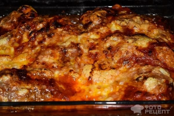 Рецепт: Куринная грудка в томатном соусе с моцареллой - в духовке