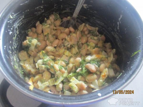 Рецепт: Белковый салат - из продуктов белкового содержания